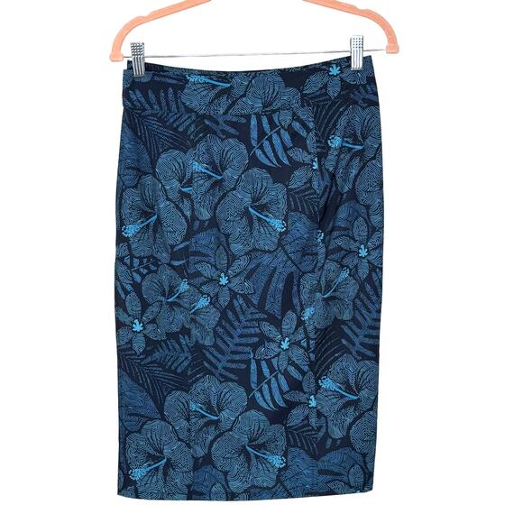 Rip Skirt wrap blue Hawaiian print Maui Moonlight - Picture 2 of 10